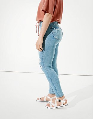 Женские джинсы American Eagle AE Ne(x)t Level Patched Curvy Jegging — фото 4