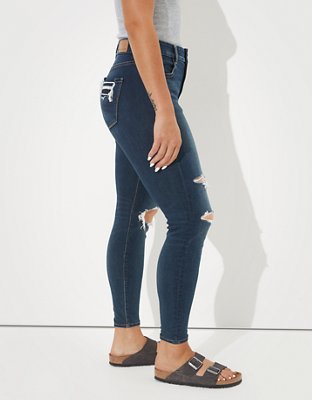 Женские джинсы American Eagle AE Dream Ripped Curvy Jegging — фото 4
