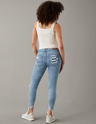 Женские джинсы American Eagle AE Next Level Ripped Curvy Jegging — фото 2