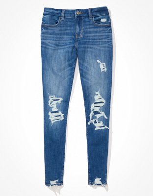 Женские джинсы American Eagle AE Next Level Patched Low-Rise Curvy Jegging — фото 3