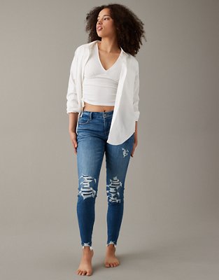 AE Next Level Patched High-Waisted Jegging