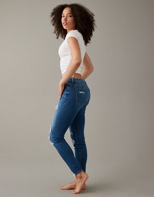 Женские джинсы American Eagle AE Next Level Patched Low-Rise Curvy Jegging — фото 4