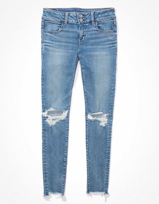 Женские джинсы American Eagle AE Next Level Ripped Super Low-Rise Jegging — фото 3