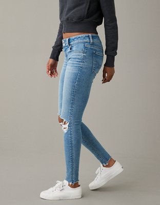 Женские джинсы American Eagle AE Next Level Ripped Super Low-Rise Jegging — фото 4