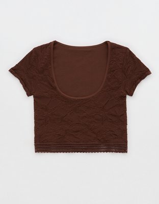 Show Off High Tide Lace Tie Front Bra Top