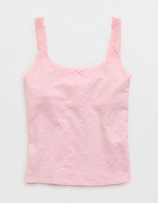 Superchill Cotton Heart Jacquard Tank Top | Aerie