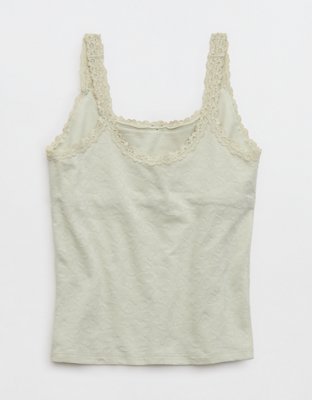 Superchill Cotton Heart Jacquard Tank Top | Aerie