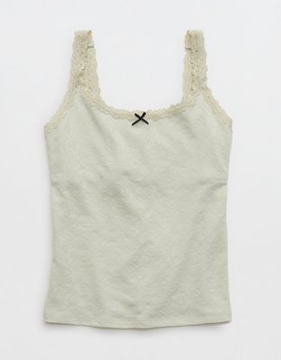 Superchill Cotton Heart Jacquard Tank Top | Aerie