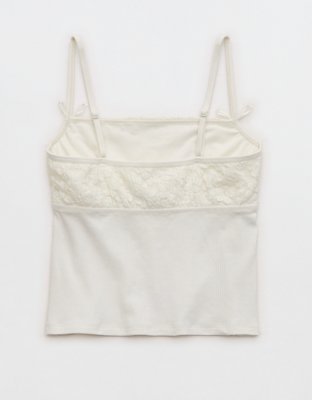 Superchill Cotton Rib Festival Lace Tank Top