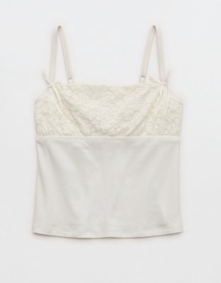 Superchill Cotton Rib Festival Lace Tank Top