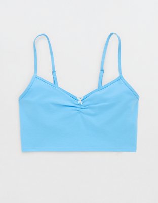Superchill Cotton Ruched Bra Top