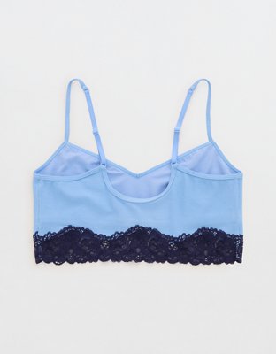 OVERSLEPT by Aerie Real Soft® Ribbed Lace Bra Top