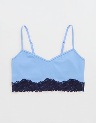 OVERSLEPT by Aerie Real Soft® Ribbed Lace Bra Top