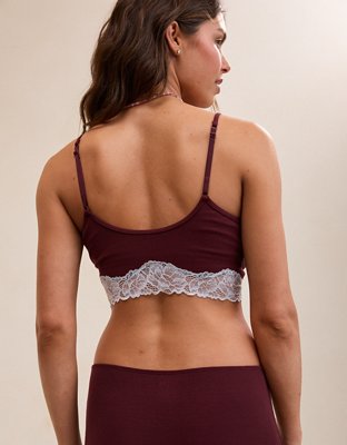 ☆Ariel☆♡レース被布 OVERSLEPT by Aerie Real Soft® Ribbed Lace Bra Top | Aerie
