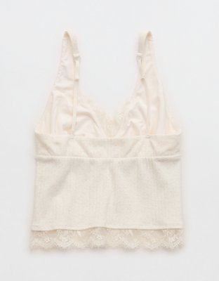 Superchill Cotton Rib Lace Tank Top
