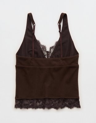 Superchill Cotton Rib Lace Tank Top