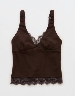 Superchill Cotton Rib Lace Tank Top