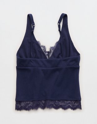 Superchill Cotton Rib Lace Tank Top