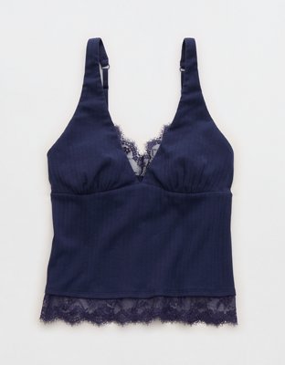 Superchill Cotton Rib Lace Tank Top