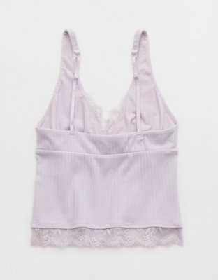 Superchill Cotton Rib Lace Tank Top