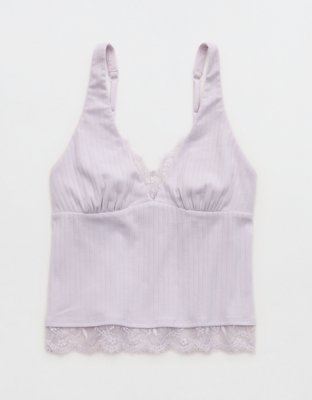 Superchill Cotton Rib Lace Tank Top