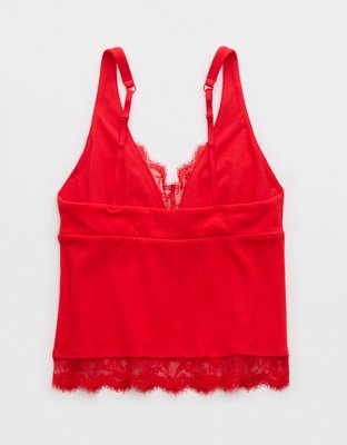 Superchill Cotton Rib Lace Tank Top