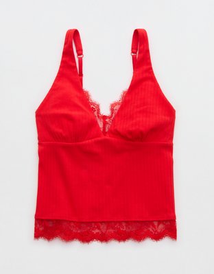 Superchill Cotton Rib Lace Tank Top