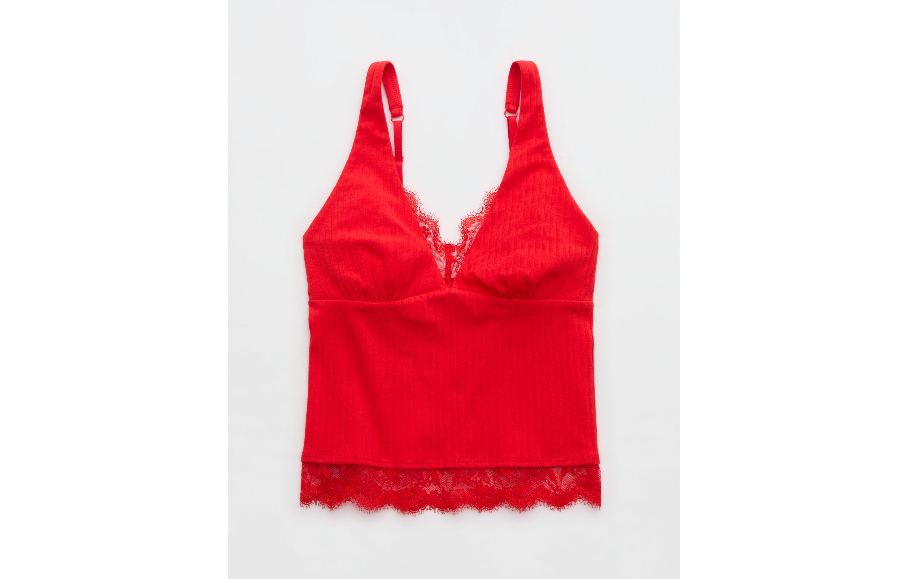 Superchill Cotton Rib Lace Tank Top