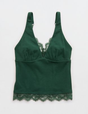 Superchill Cotton Rib Lace Tank Top