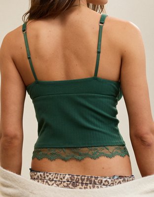 Superchill Cotton Rib Lace Tank Top