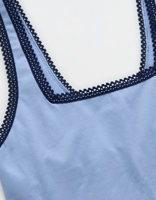 Superchill Cotton Lace Trim Tank Top