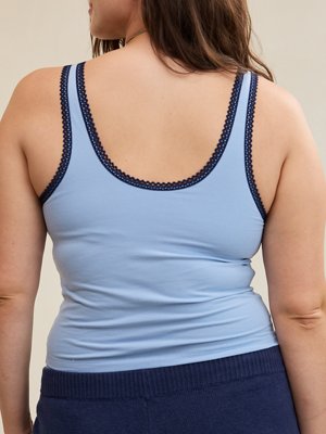 Superchill Cotton Lace Trim Tank Top