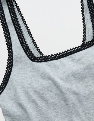 Superchill Cotton Lace Trim Tank Top