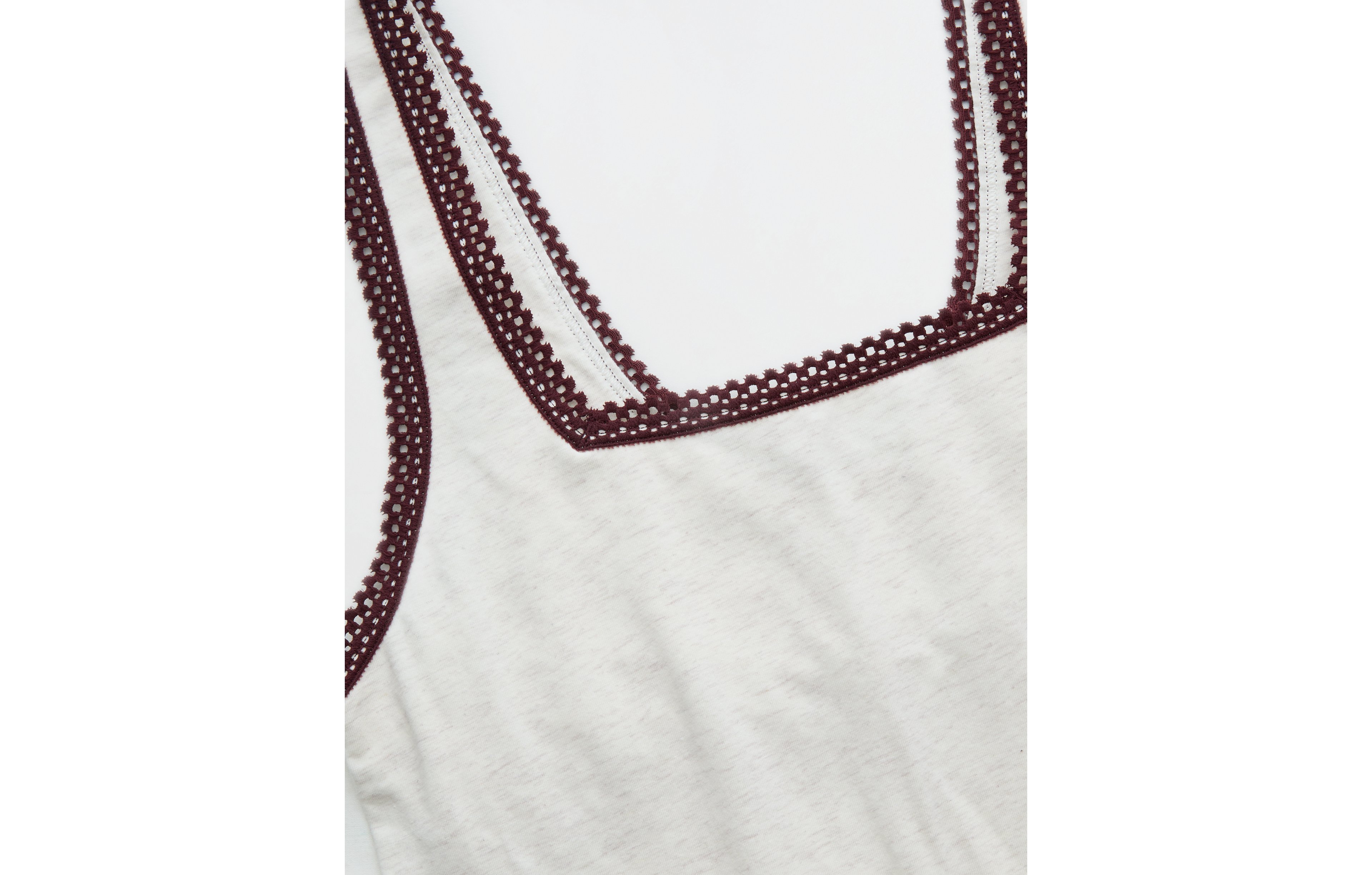 Superchill Cotton Lace Trim Tank Top