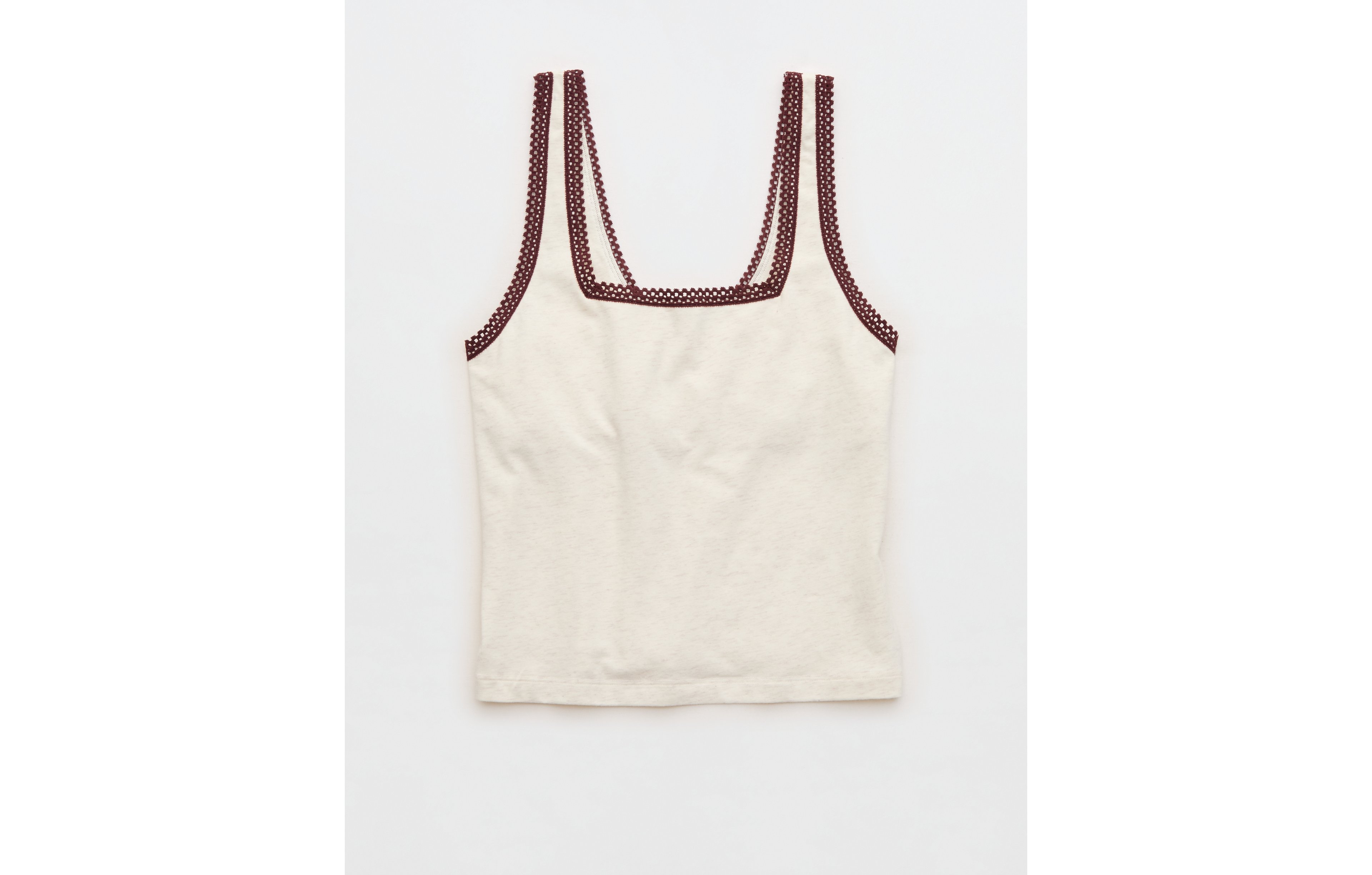 Superchill Cotton Lace Trim Tank Top