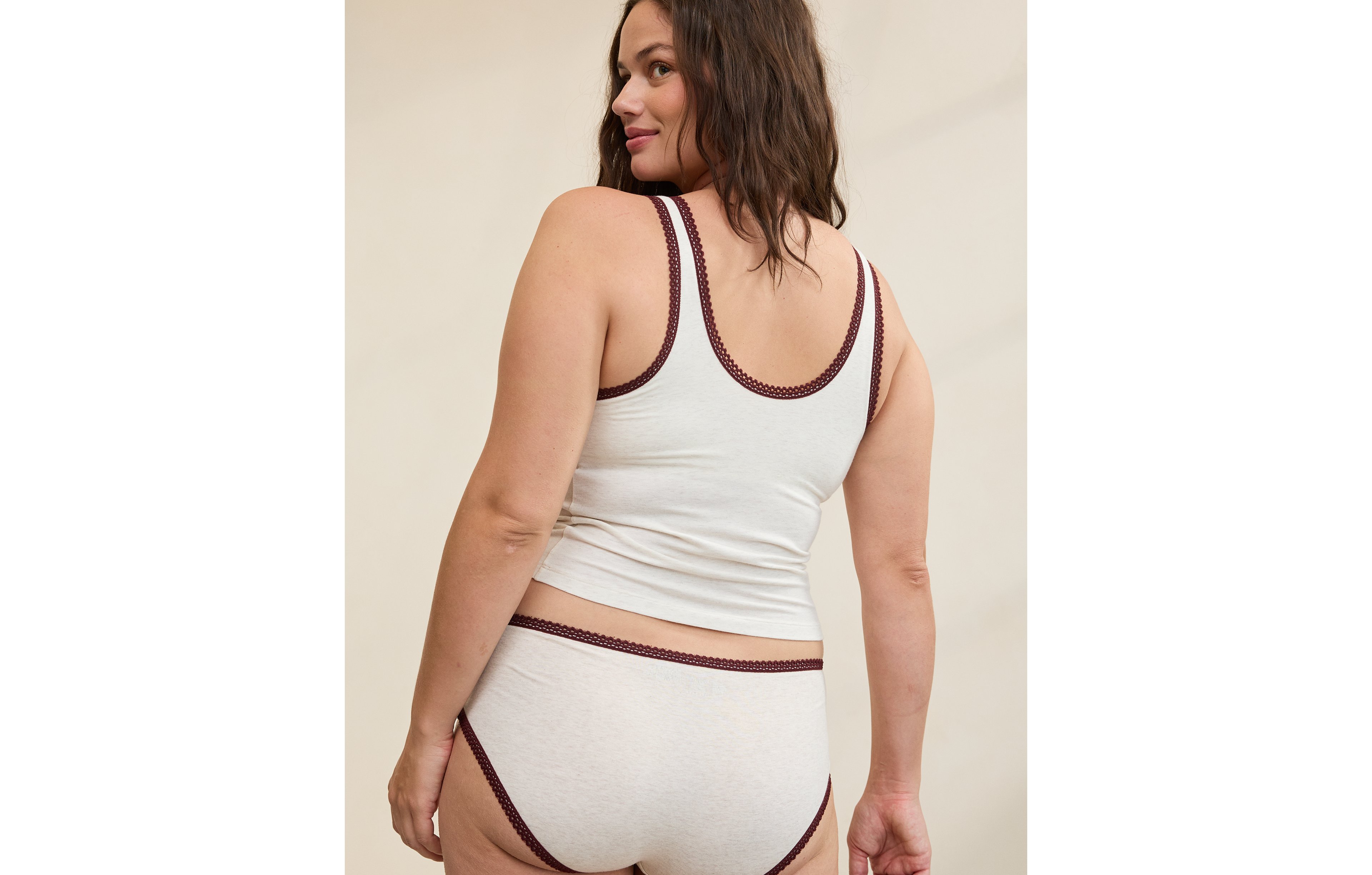 Superchill Cotton Lace Trim Tank Top