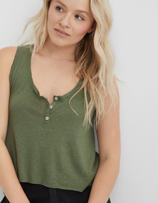 aerie breezy linen shirt