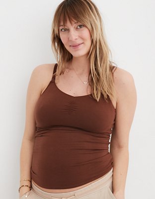 Womens Maternity Tank Tops, Nursing Tank Tops Built-in Shelf Bra Breastfeeding  Cami Top Nursing Cami for Breastfeeding 