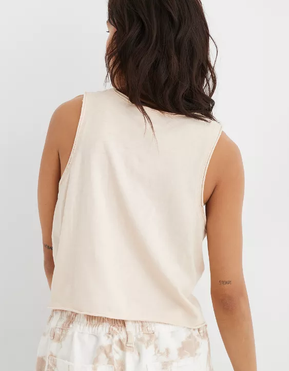 Aerie V-Neck Cropped Tank Top