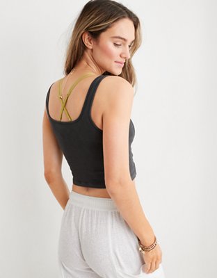 Aerie Corset Cropped Tank Top