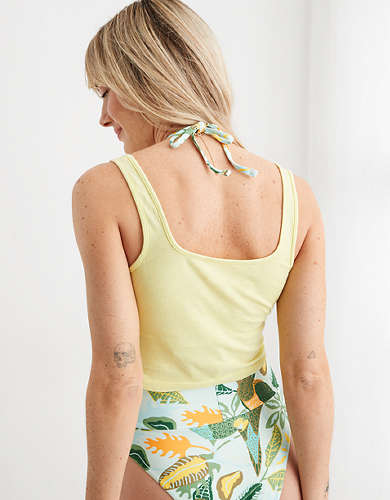 Aerie Corset Cropped Tank Top