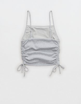 Aerie Ruched Cropped Tank Top