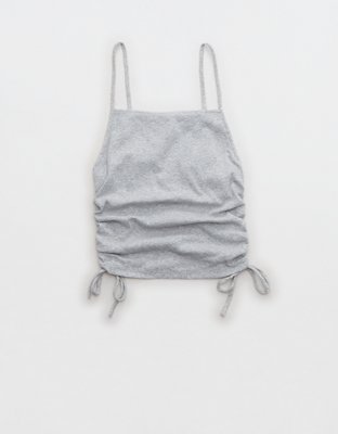 Aerie Ruched Cropped Tank Top