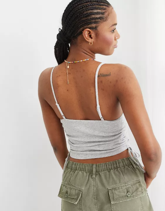 Aerie Ruched Cropped Tank Top