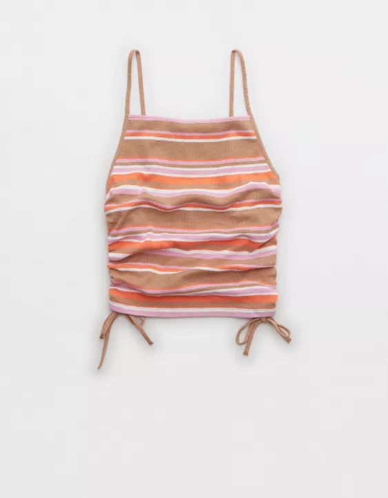 Aerie Ruched Cropped Tank Top