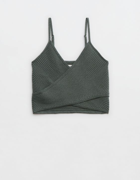 Aerie Cross Front Sweater Tank Top