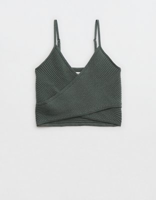 Aerie Cross Front Sweater Tank Top