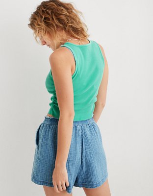 Aerie Rouchy Rib Tank Top