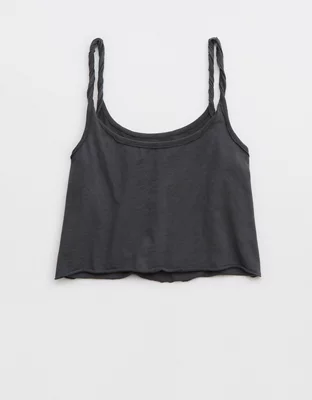 Aerie Cropped Twisted Tank Top