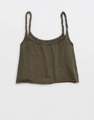 Aerie Cropped Twisted Tank Top